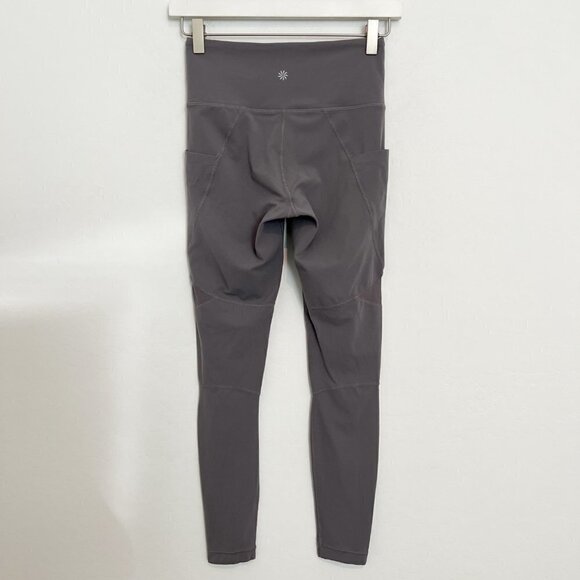Athleta Mesh Block Stash Pocket Salutation High Rise Athletic Leggings Pants XS - Picture 9 of 10